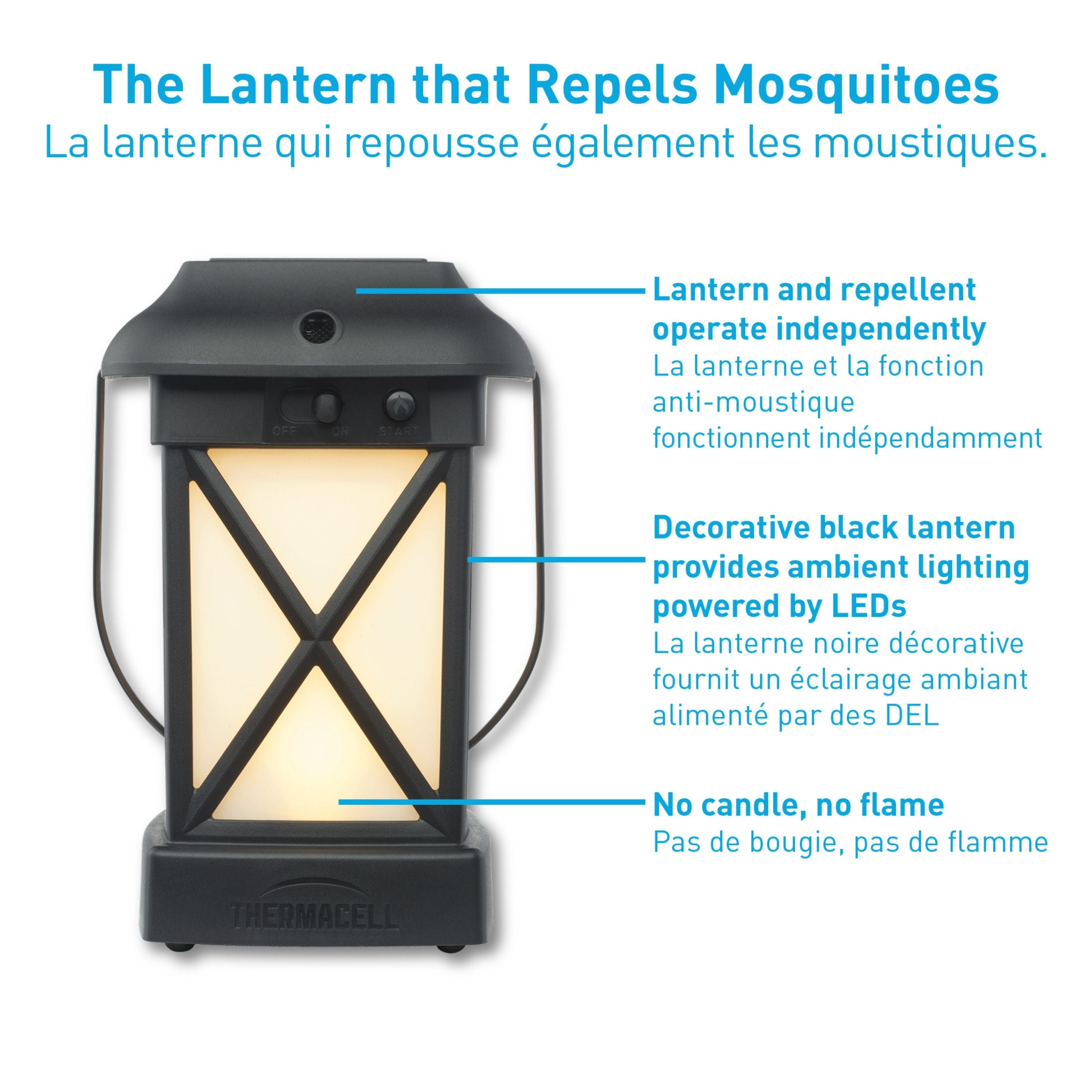 Lanterne "Cambridge Patio Shield" avec répulsif antimoustique||"Cambridge Patio Shield" lantern with mosquito repellent