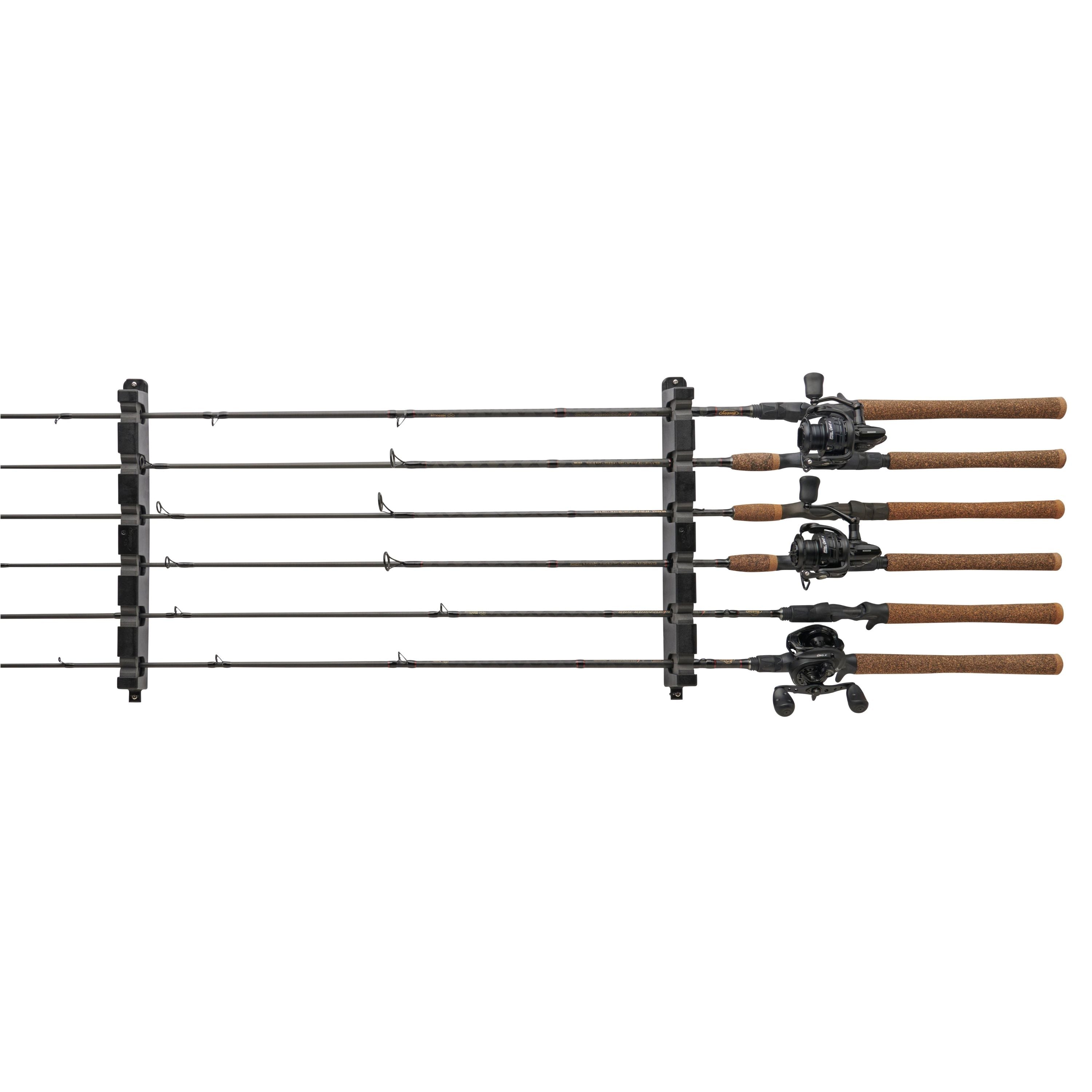 Support horizontal - 6 cannes à pêche||Horizontal rods rack - 6 rods